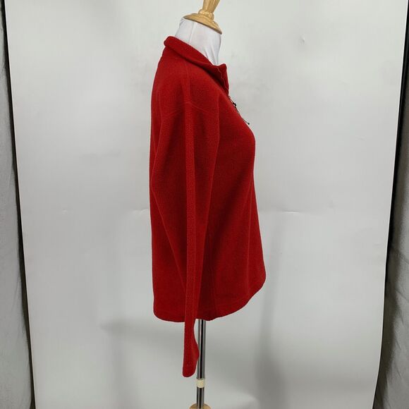 Vintage Obermeyer Sweatshirt Womens S Small Ruby Fleece Stand Collar Polartec - Picture 5 of 14